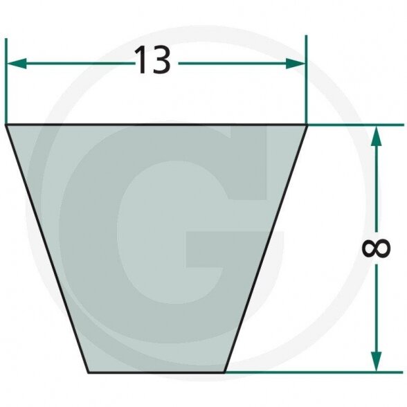 Trapecinis diržas A81 13x2060mm Li, 13x2110mm La