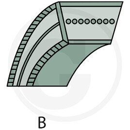 GRANIT by PIX Trapecinis V formos diržas
B tipas 12,7 x 2496 Modeliams: STX38, STX46, SABER 1338G, SABER 1538H, SABER 1546G, SABER 1646H