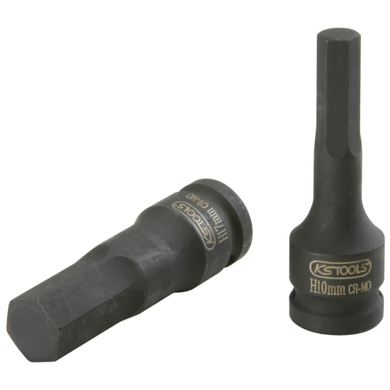 Smūginė galvutė antgalis  šešiabriaunė, ilga 1/2" 19mm, KS Tools