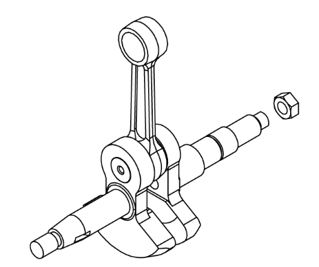 Crancshaft 452S, CS-452ESX, Echo