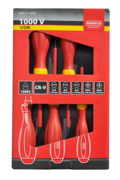 Rinkinys atsuktuvų elektriko 6vnt Modeco Akcija
