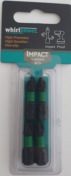 Antgaliai atsuktuvo PZ2x25 mm Impact 4 vnt 963 Whirlpower