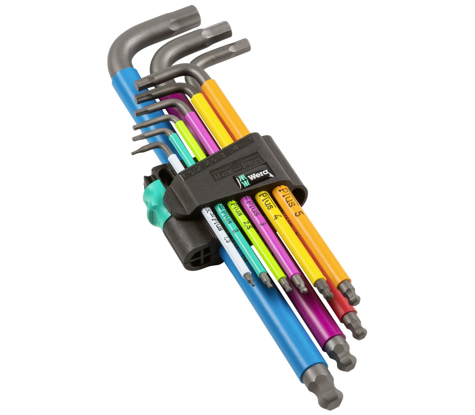 Šešiakampių raktų rinkinys 950/9 Hex-Plus Multicolour 1 SB, 073593 Wera