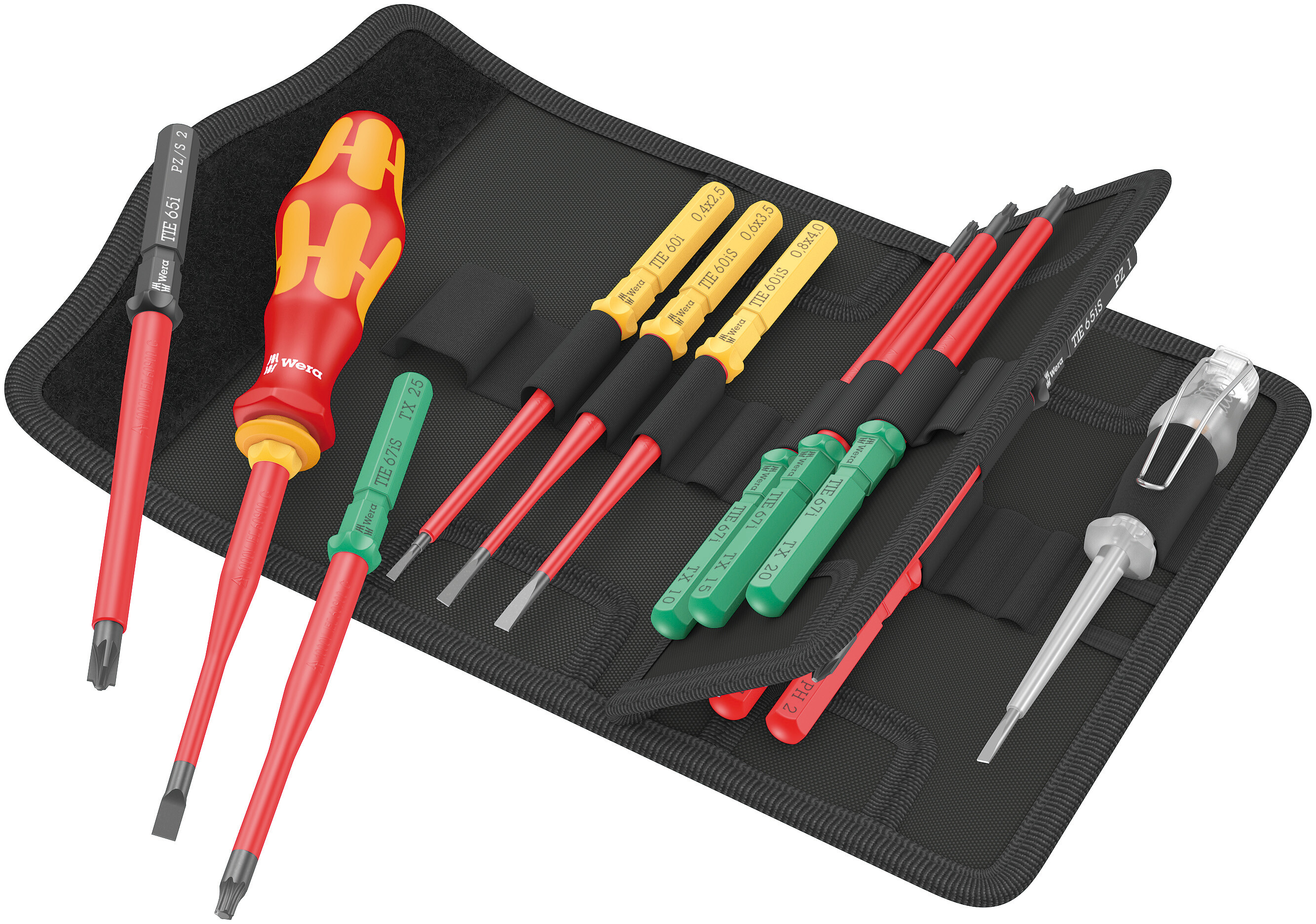 Atsuktuvų rinkinys (16 vnt) elektrikams VDE 1000V 006608 Wera