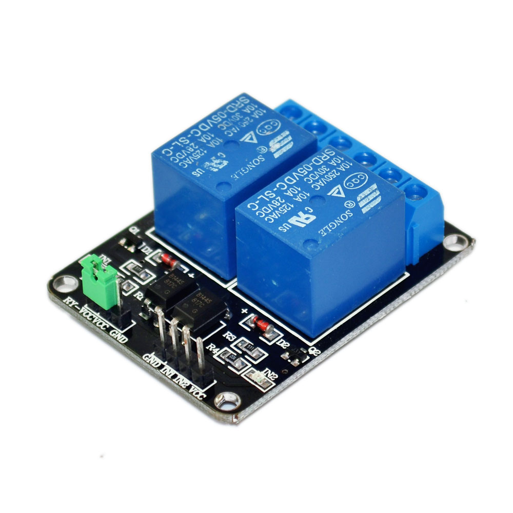 Relių modulis 2 kanalų, maitinimas 5VDC IDUINO