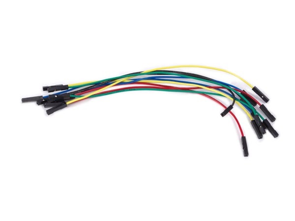 Jungiamieji laidai su lizdais 15cm 10vnt F/F skirtingų spalvų