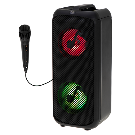 Kolonėlė Adler Speaker with radio  AD 1903  2x5 W  Bluetooth  Black  Portable  Wireless connec