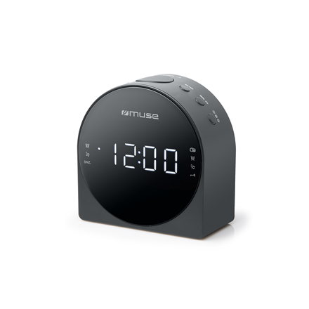 Radija Muse  Dual Alarm Clock radio PLL  M-185CR  AUX in  Black