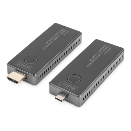 Konferencijų įranga ir reikmenys  Digitus 4K Wireless Video Extender, 30 m (USB-C - HDMI)  DS-55324