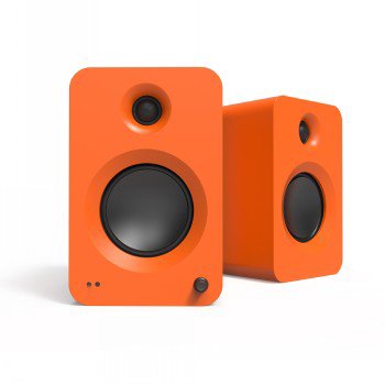 KANTO AUDIO 200W POWERED BOOKSHELF SPEAKERS WITH HDMI ARC, USB-C, AND BLUETOOTH 5.3 - MATTE ORANGE