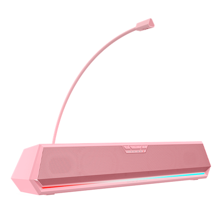 Nešiojama kolonėlė 7.1 Surround Gaming Speaker  G1500 BAR  2.5 W + 2.5 W  Bluetooth  Pink  Wire