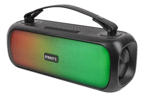 Kolonėlė STREETZ Boombox CMB-110, IPX5, LED, juoda