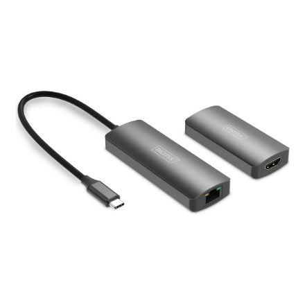 Konferencijų įranga ir reikmenys  Digitus 4K Video Extender (USB-C - HDMI), 30 m  DS-55343  Black