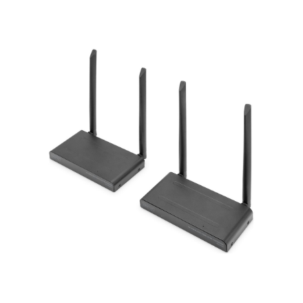 Konferencijų įranga ir reikmenys  Digitus 4K Wireless HDMI KVM Extender Set, 150 m  DS-55328  Blac