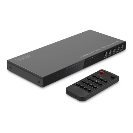 Konferencijų įranga ir reikmenys  Digitus 4x2 HDMI Matrix Switch/Multi-Viewer, 4K/30Hz  DS-55345
