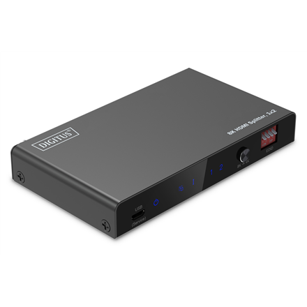 Konferencijų įranga ir reikmenys  Digitus 8K HDMI Splitter, 1x2  DS-55339  Black