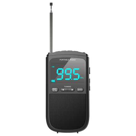 Radija Camry  Portable mini radio  CR 1905  Alarm function  Black