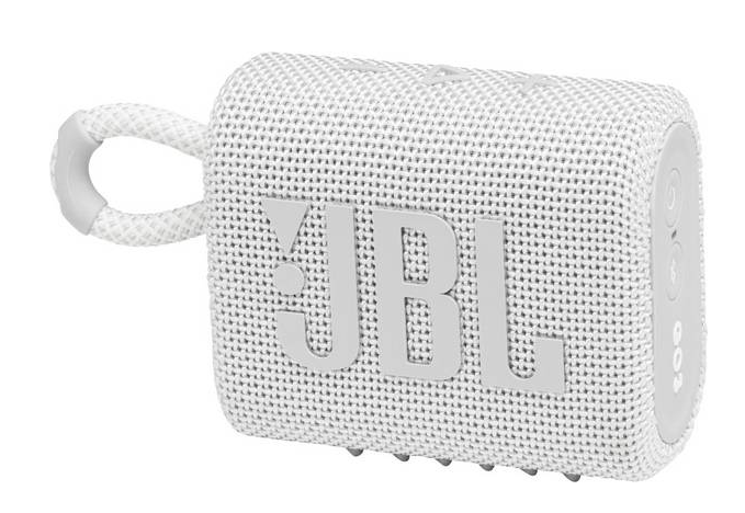 Nešiojamas garsiakalbis JBL Go 3, IPX7, baltas
