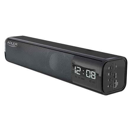 Kolonėlė Adler  Clock Speaker  AD 1191  Bluetooth  Black  Portable  Wireless connection