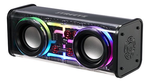 Kolonėlė STREETZ Bluetooth, TWS, LED, skaidri, juoda / S310-BLK