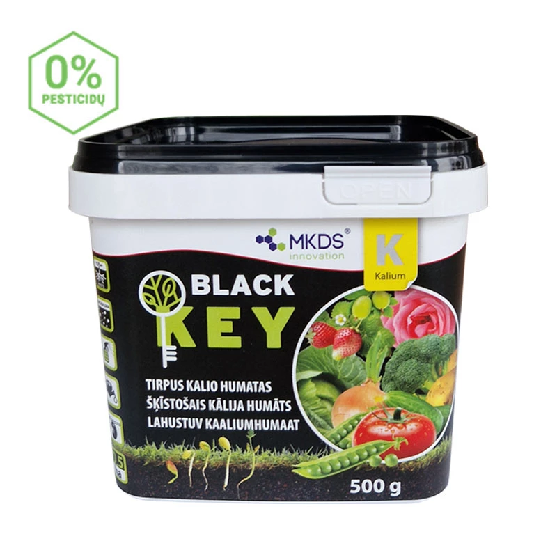 Tirpus kalio humatas BLACK KEY 500 g