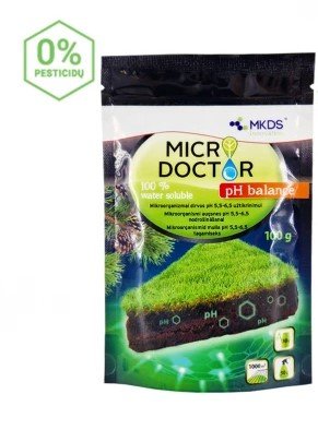 Microdoctor pH balance – reguliuoja ir išlaiko dirvožemio pH balansą iki tikslinio pH 5,5–6,5
