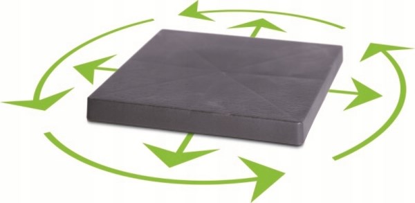 Padėkliukas su ratukais 39cm pilkas Square IPMS400-S433