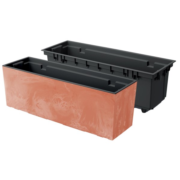 Vazonas DUC600E-R624 Urbi Case Beton Effect, rausvai rudos spalvos