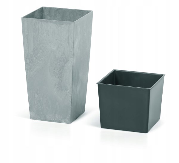 Vazonas plastikinis DURS225E-422U Urbi Square Beton
