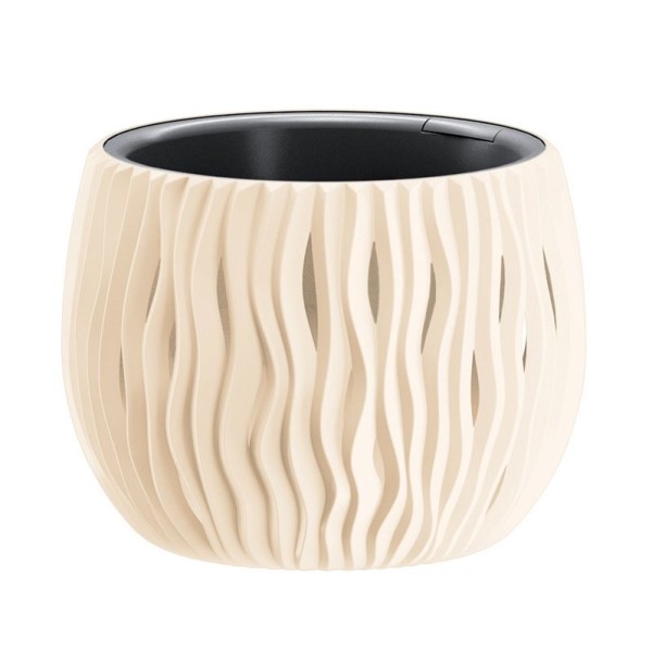 Plastikinis vazonas DSK180-CY728 Bowl Sandy, kreminės spalvos