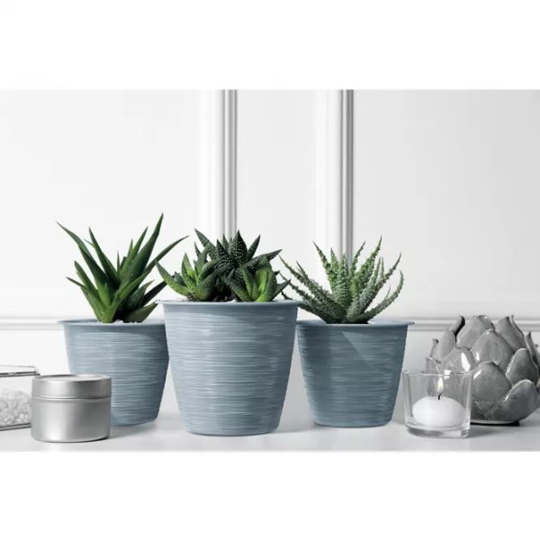 Vazonas plastikinis Furu DFO240-443U, pilkas