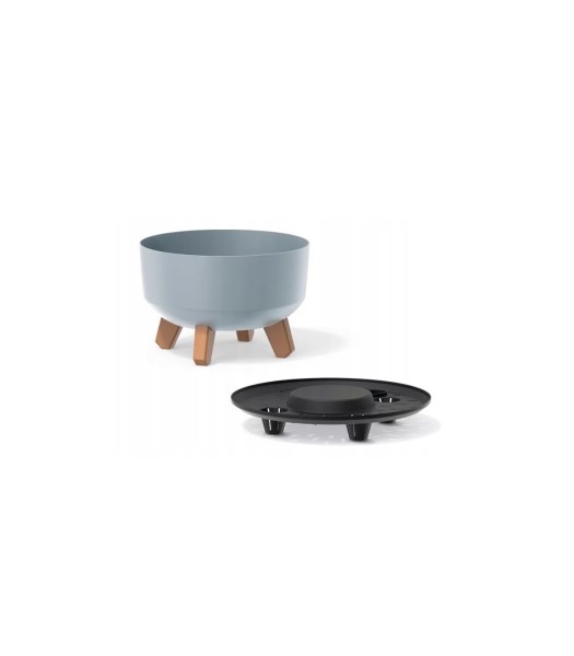 Plastikinis vazonas DGRL240L-443U Gracia low, šviesiai pilkos spalvos