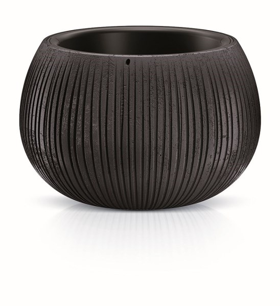 Juodo betono imitacijos vazonas DKB480, Beton bowl