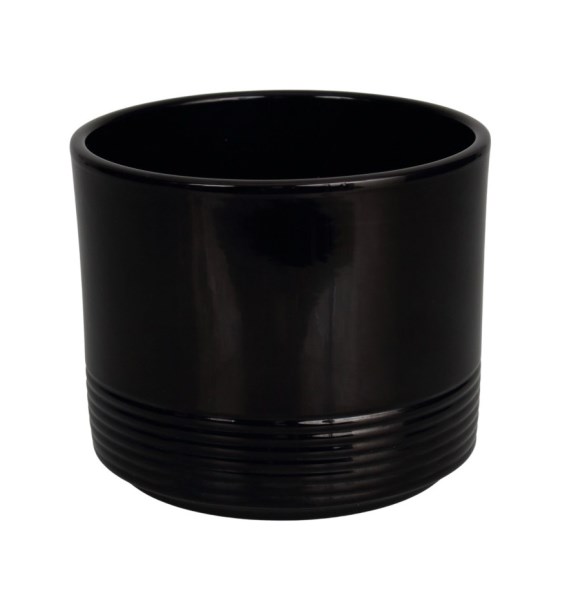 Vazonas juodas 14 cm Rille 992 CERMAX