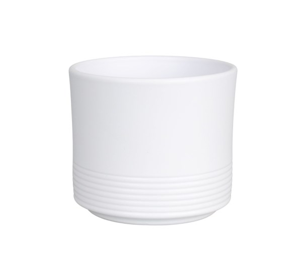 Vazonas matinis baltas 14 cm Rille 992 CERMAX