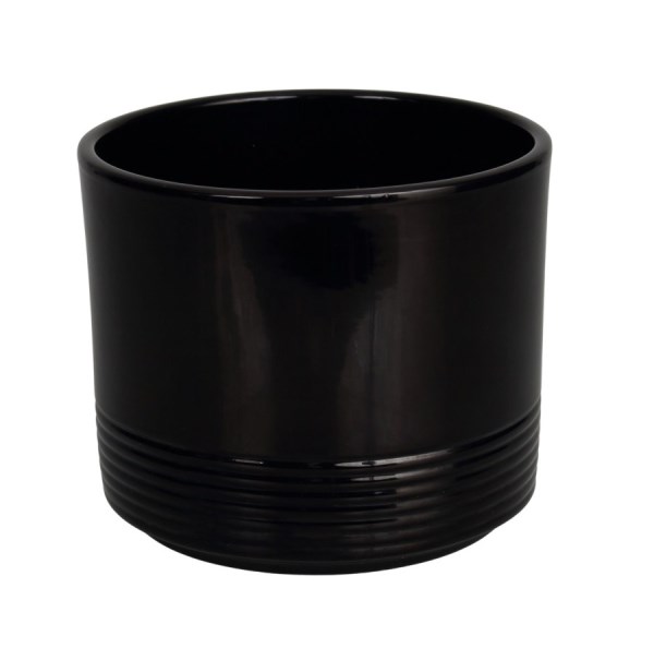 Vazonas juodas 16 cm Rille 992 CERMAX