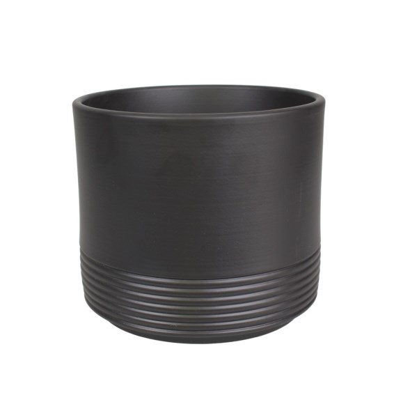 Vazonas antracitas 16 cm Rille 992 CERMAX