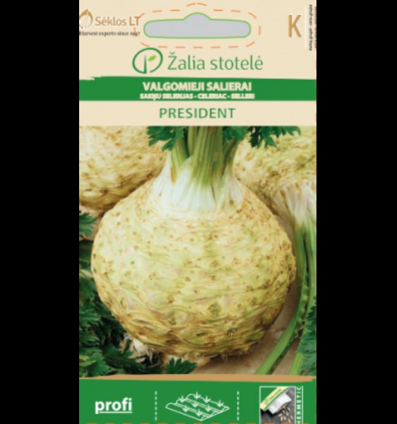 Sėklos valgomųjų salierų PRESIDENT Žalia stotelė