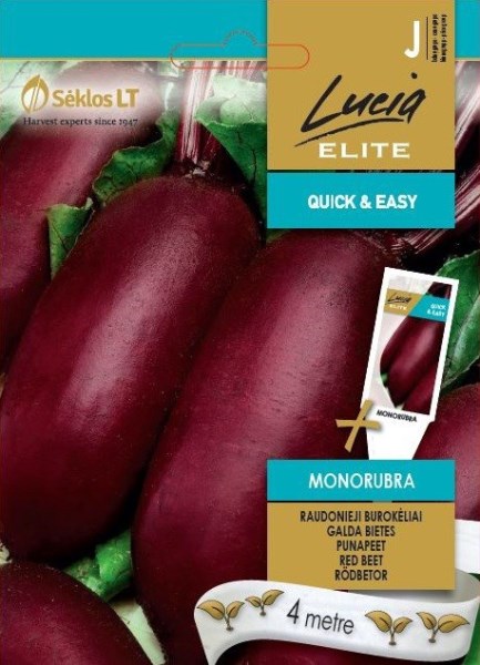 Sėklos raudonųjų burokėlių MONORUBRA Lucia ELITE