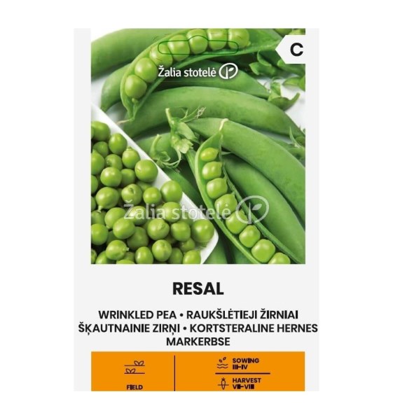 Sėklos Žirniai raukšlėtieji RESAL 20 g