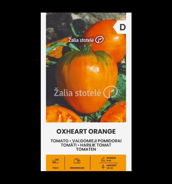 Valgomųjų pomidorų sėklos OXHEART ORANGE, 0,1 g