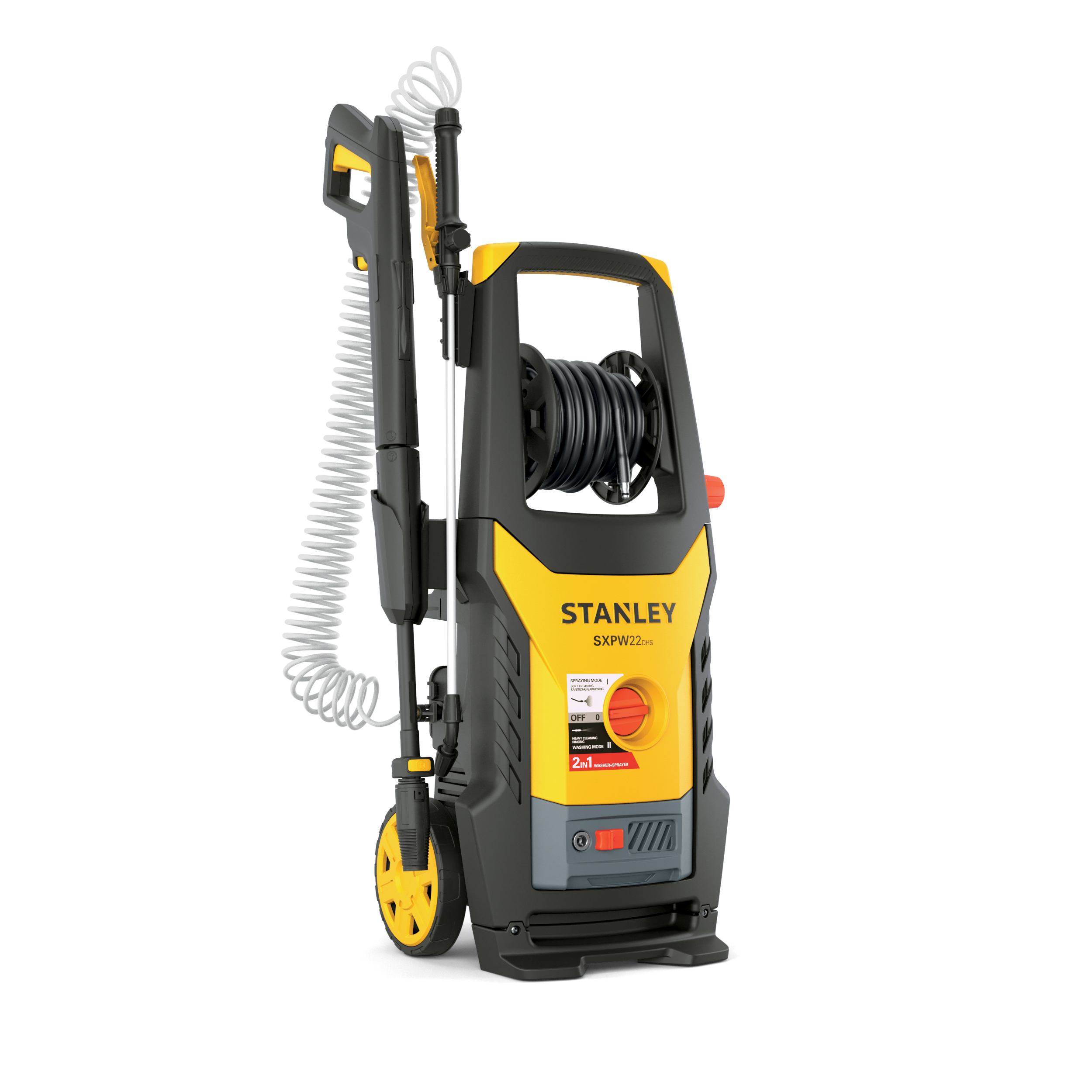 Aukšto slėgio plovimo įrenginys STANLEY SXPW22DHS-E High Pressure Washer (2200 W, 160 bar, 460 l/h) | Stanley 2200 W | 160 bar | 460 l/h