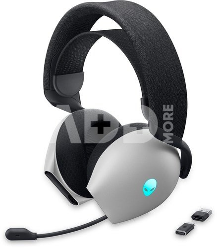 Dell Alienware Dual Mode Wireless Gaming Headset AW720H Over-Ear, Built-in microphone, Lunar Light, Noise canceling, Wireless