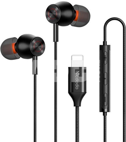 Wired earphones Mcdodo HP-3480, lightning (black)