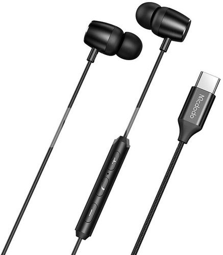 Mcdodo HP-1050 in-ear, wired headphones, USB-C (black)