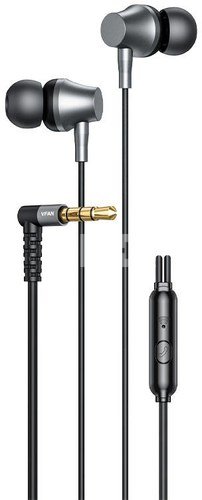 Vipfan M17 wired in-ear headphones, 3.5mm jack (black)