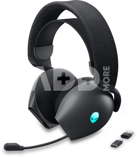 Dell Alienware Dual Mode Wireless Gaming Headset AW720H Over-Ear, Built-in microphone, Dark Side of the Moon, Noise canceling, Wireless