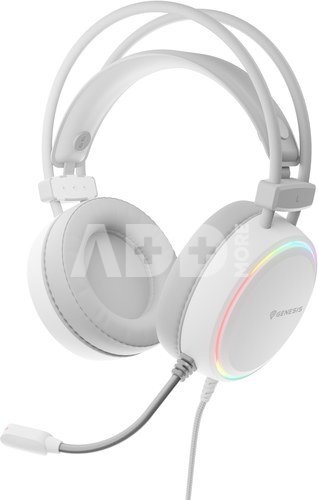 GENESIS Neon 613 Gaming Headset, On-Ear, Wired, Microphone, White Genesis
