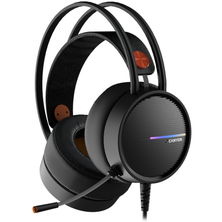 CANYON headset Interceptor GH-8A Black Orange|CND-SGHS8A