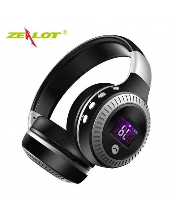 ZEALOT B19 belaidės ausinės su fm radijo Bluetooth ausinės stereo ausinės su mikrofonu kompiuteriniam telefonui, palaiko TF, Aux